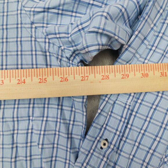 UNTUCKIT Men's Blue White Plaid Long‎ Sleeve Button Up Shirt size XXXL - Picture 4 of 7